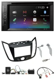Автомагнитола для Ford Kuga DM2 Pioneer 2DIN Bluetooth USB DAB DVD с поддержкой управления на руле