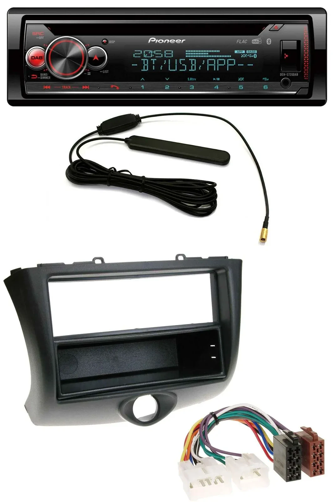 Автомагнитола для Toyota Yaris Pioneer USB DAB MP3 Bluetooth CD (2003–2006)