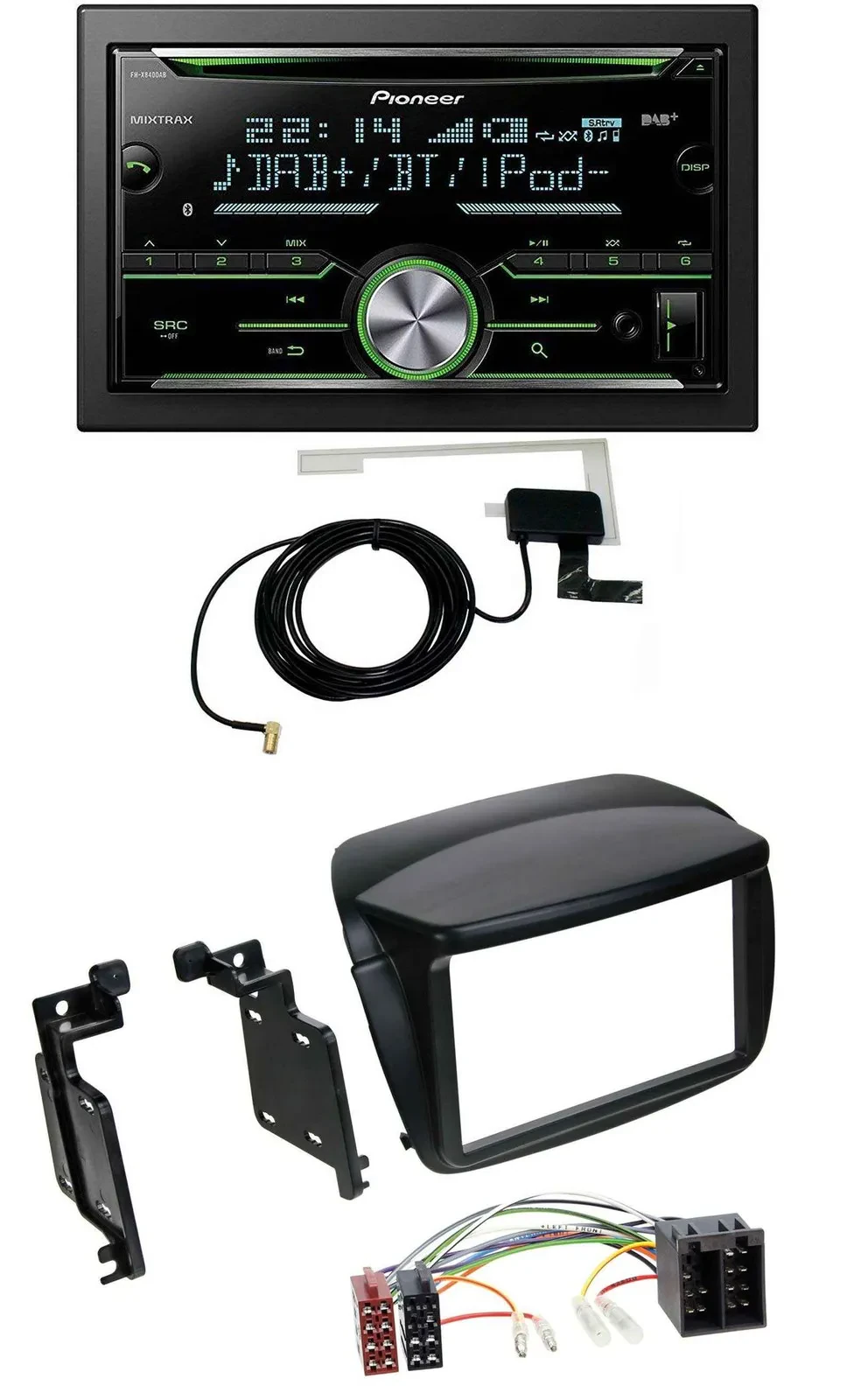 Автомагнитола Pioneer 2DIN CD/USB/MP3, Bluetooth, DAB для Fiat Doblo (с 2010) / Opel Combo