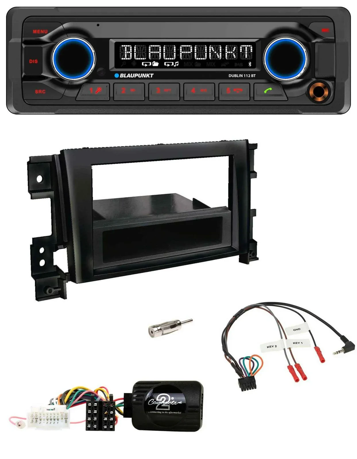 Blaupunkt MP3 Bluetooth USB Lenkrad Autoradio für Suzuki Grand Vitara 2005-2011