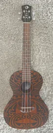 Luna UKE TRIBAL Tenor Size Mahogany Acoustic Ukulele - Satin Natural
