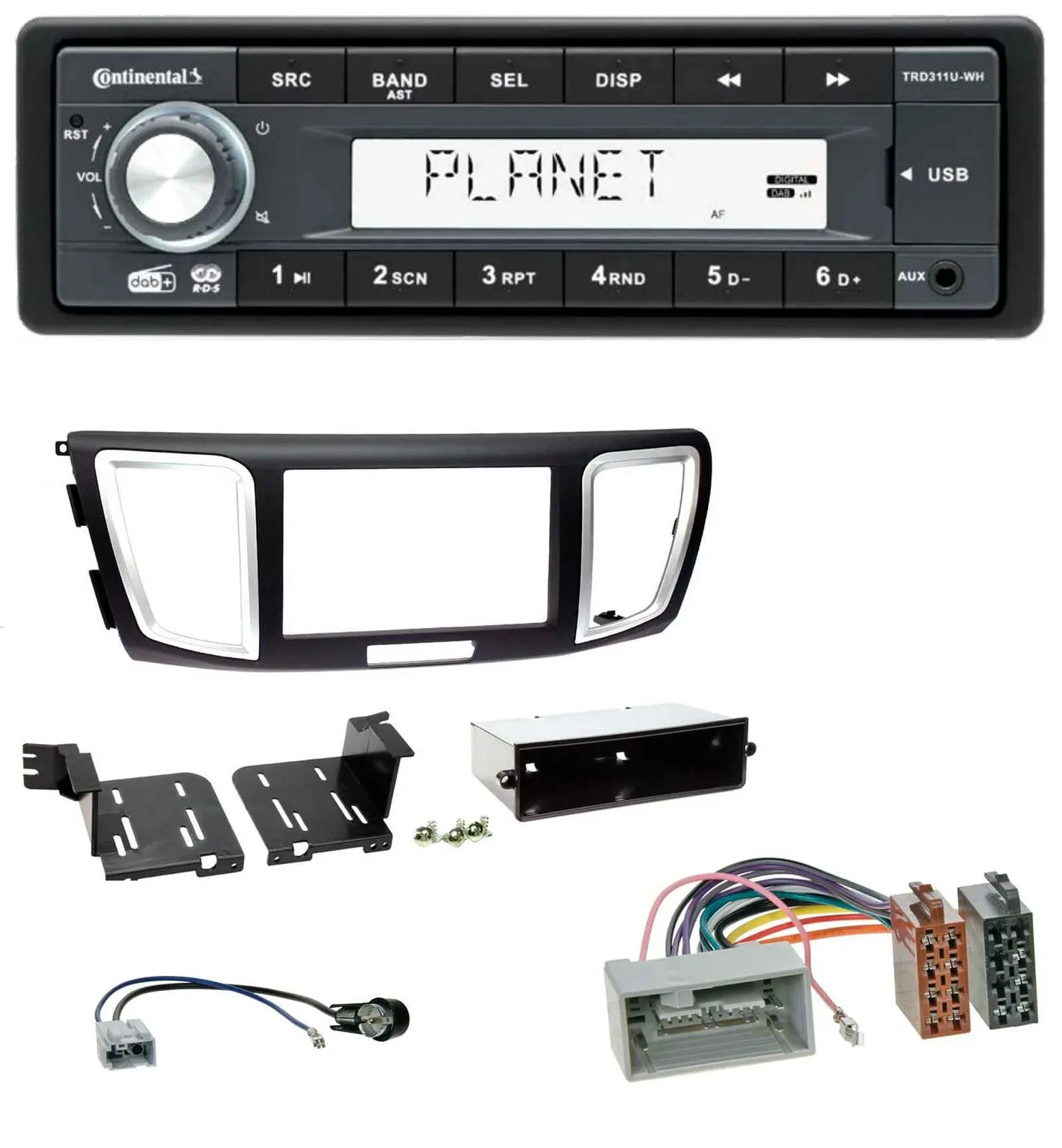 Автомагнитола для Honda Accord Continental 1-DIN MP3 USB AUX DAB