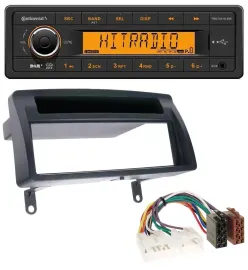 Автомагнитола Continental 1-DIN DAB MP3 AUX USB для Toyota Corolla E12 (2003–2008) темная