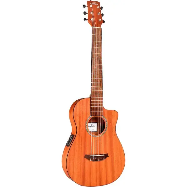 Классическая гитара с подключением Cordoba Mini II MH-CE All Mahogany Nylon-String Acoustic-Electric Guitar Natural