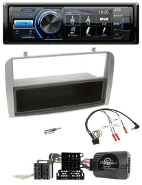 JVC Bluetooth Lenkrad USB DAB Autoradio für Alfa GT 147 07-10 silber Ablagefach