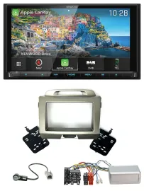 Автомагнитола для Kia Sportage 3 Kenwood 2DIN Bluetooth USB DAB TMC Navigation (2010–2020)