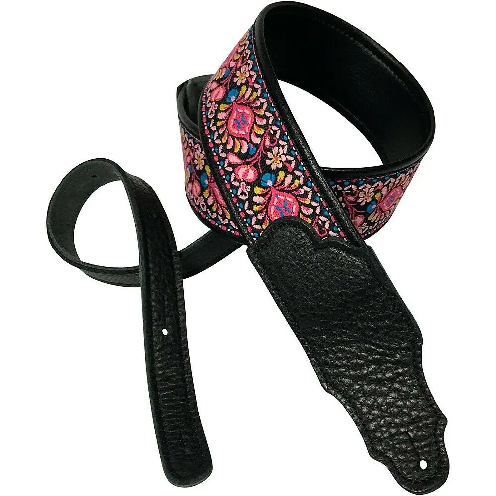 Гитарный ремень Franklin Strap Retro Folk Deluxe Pink Guitar Strap Pink 2.5 in.