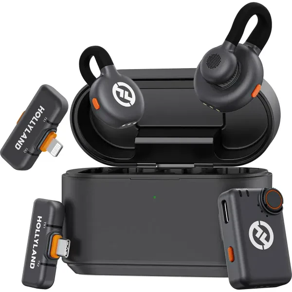 Hollyland LARK M2S 2-Person Wireless Ultimate Combo Lavalier Microphone System