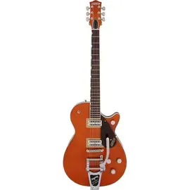 Электрогитара Gretsch G6128T-PE Players Edition Duo Jet Black Bigsby Round-Up Orange