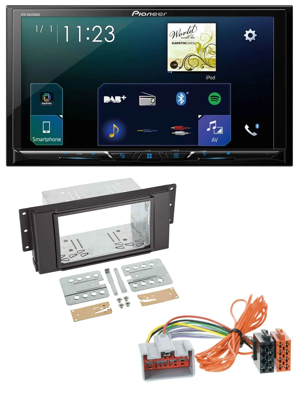 Pioneer MP3 Bluetooth USB 2DIN DAB Autoradio für Land Rover Free Lander 11-12