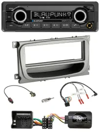 Blaupunkt Bluetooth DAB Lenkrad USB Autoradio für Ford Mondeo S-Max ab 2007 silb