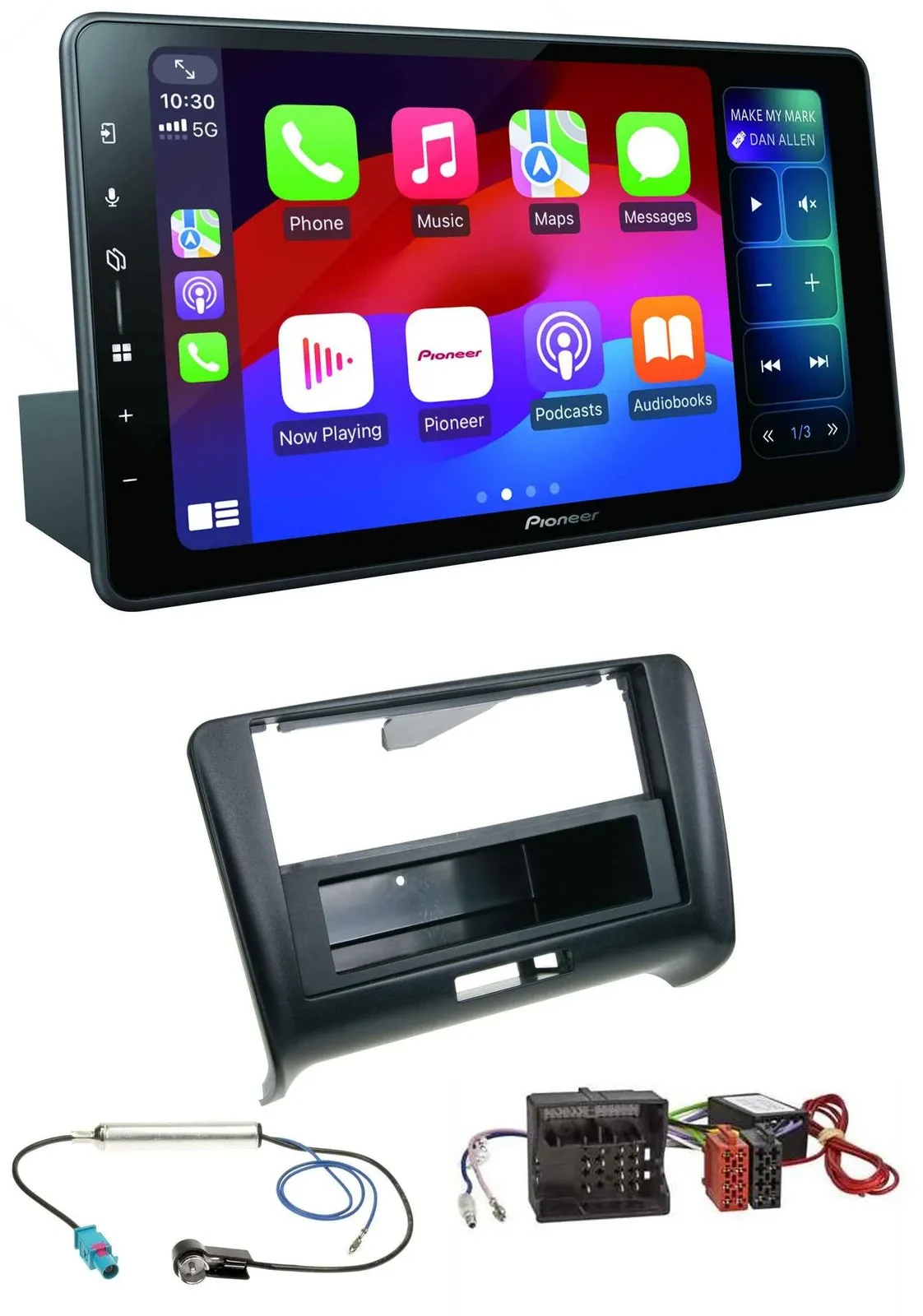 Pioneer Bluetooth DAB MP3 USB Autoradio für Audi TT 06-14 Aktivsystem Quadlock