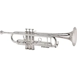 King 2055 Silver Flair Series Bb Trumpet 2055T Silver 1st Valve Thumb Trigger