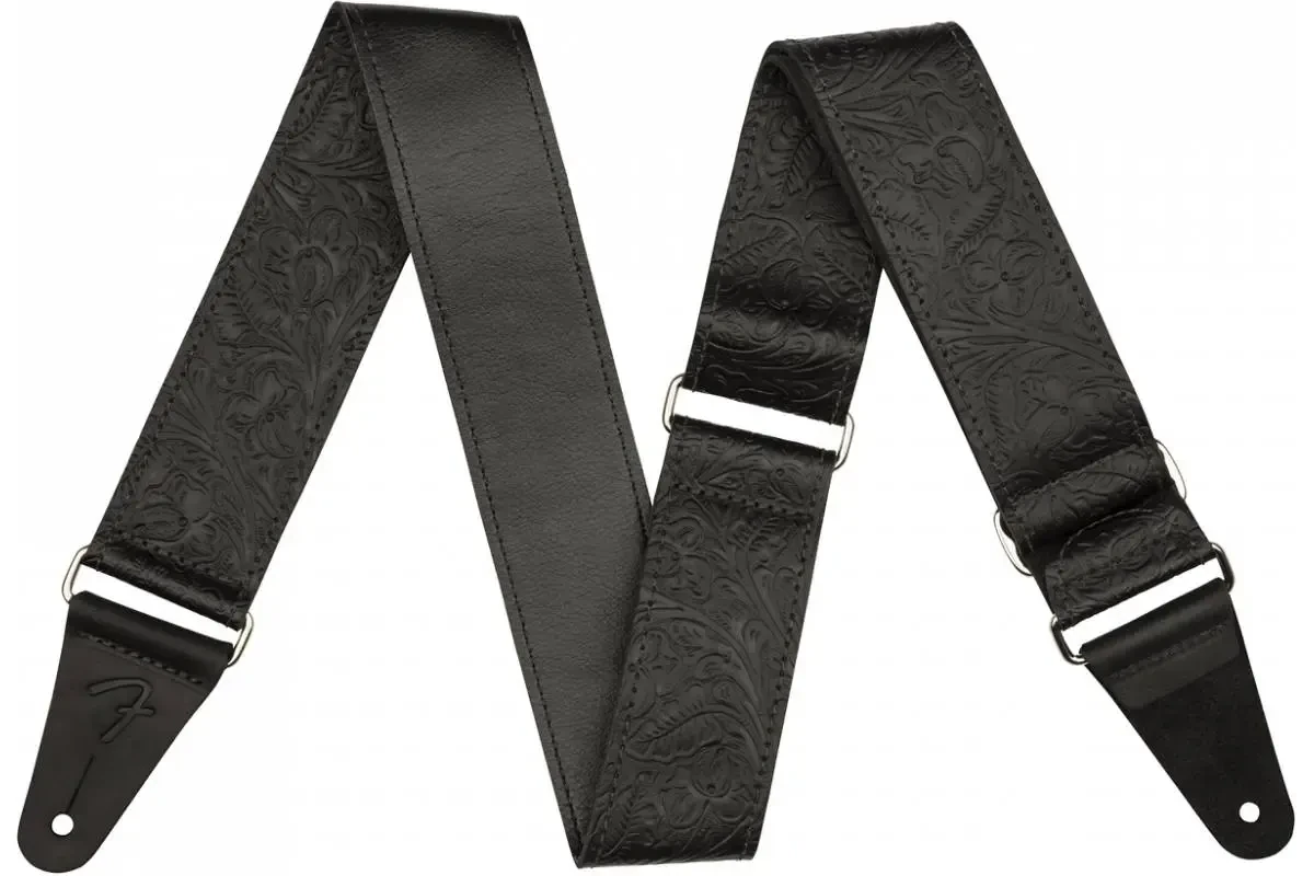 Ремень для гитары Fender Tooled Leather Guitar Strap 2' Black
