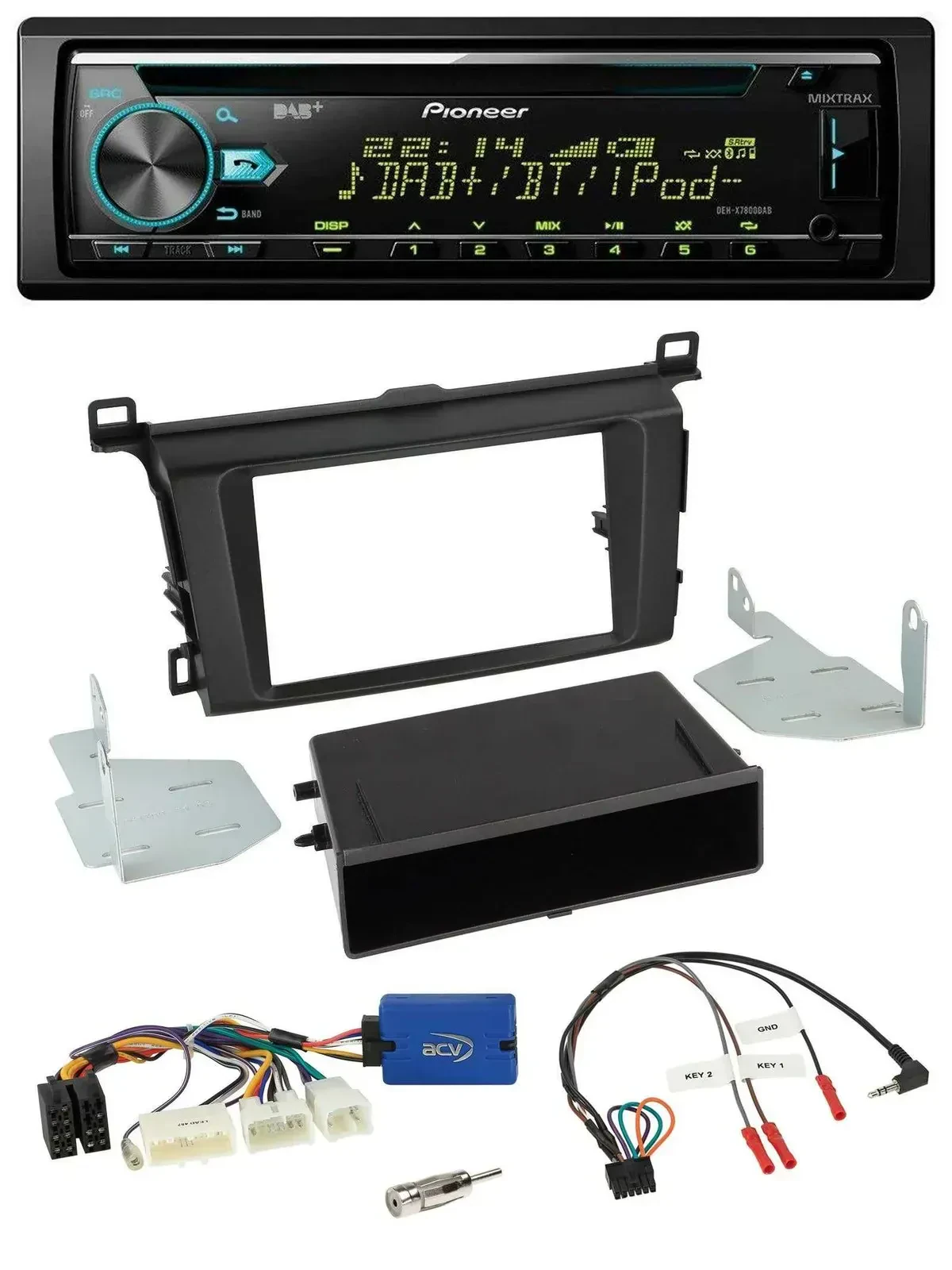 Pioneer DAB Lenkrad CD USB Bluetooth Autoradio für Toyota RAV-4 ab 2013