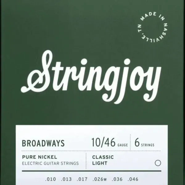 Струны для электрогитары Stringjoy Broadways Pure Nickel Classic Light 10-46