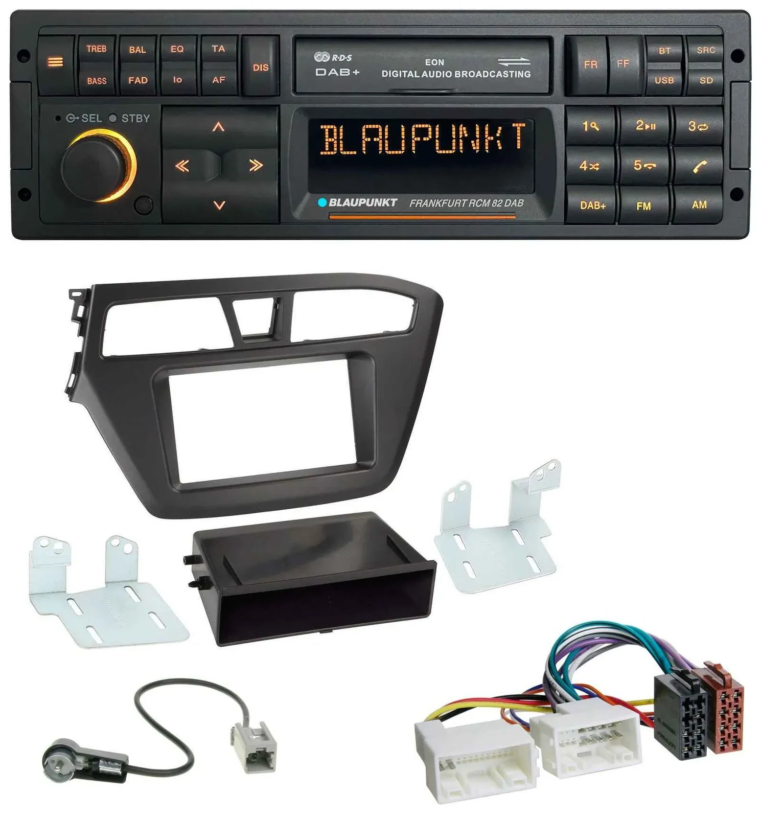 Автомагнитола Blaupunkt USB DAB SD MP3 Bluetooth для Hyundai i20 (2014–2020)