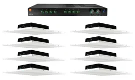 Потолочная акустика JBL DCS8T White с усилителем (8 штук)