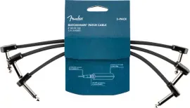 Fender Blockchain 8" Pedal Cables, 3-pack, Angle/Angle