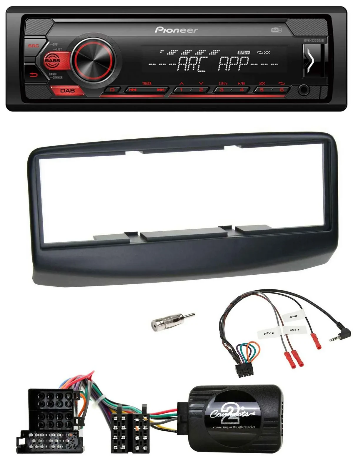 Pioneer DAB 1DIN MP3 Lenkrad USB Autoradio für Fiat Multipla 2006-2010