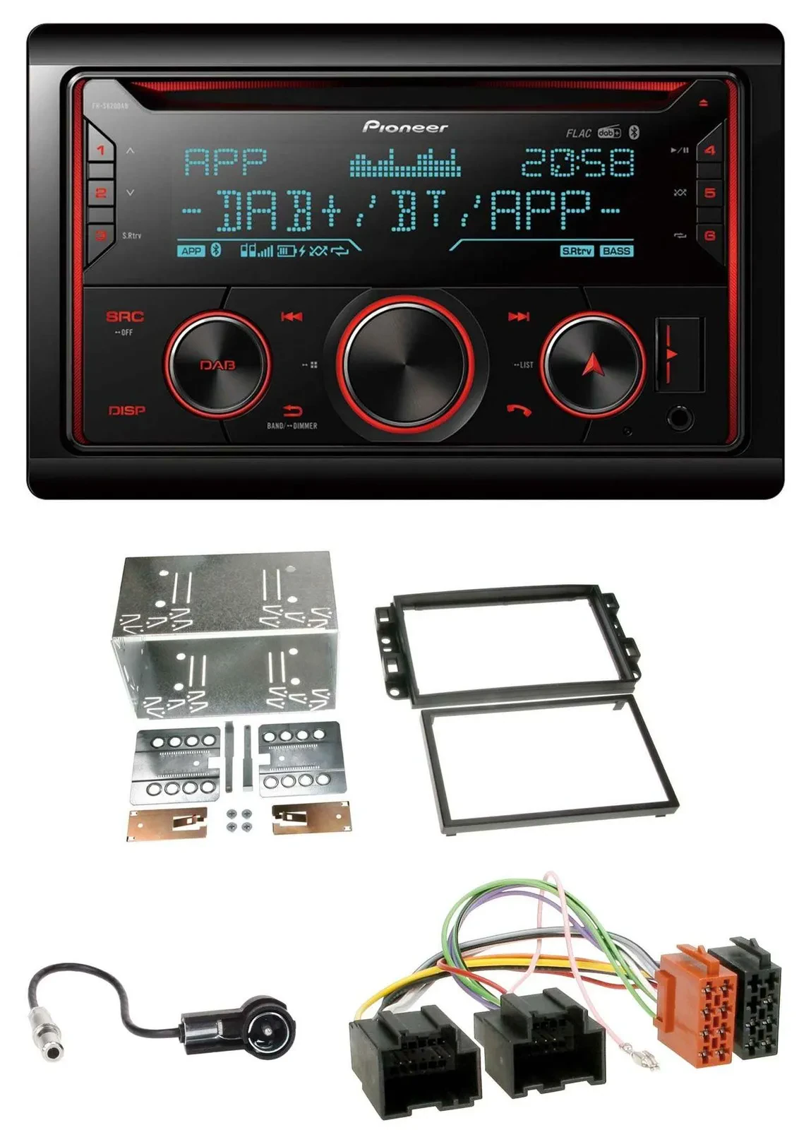 Pioneer 2DIN DAB MP3 Bluetooth USB CD Autoradio für Chevrolet Aveo Epica Captiva