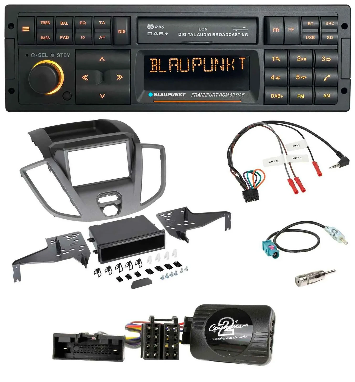 Blaupunkt USB DAB SD Lenkrad Bluetooth Autoradio für Ford Transit V363 15-18 ohn