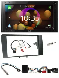 JVC DAB Lenkrad 2DIN Bluetooth USB Autoradio für Audi A3 Symphony Aktiv ISO 8P 2