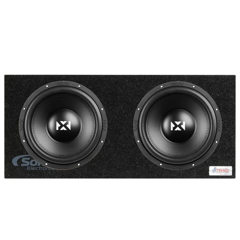 Сабвуфер для авто NVX VSW122v3 12" 2 Ом (двойная катушка), 600W с двойным герметичным корпусом 12DQ (набор, пара)