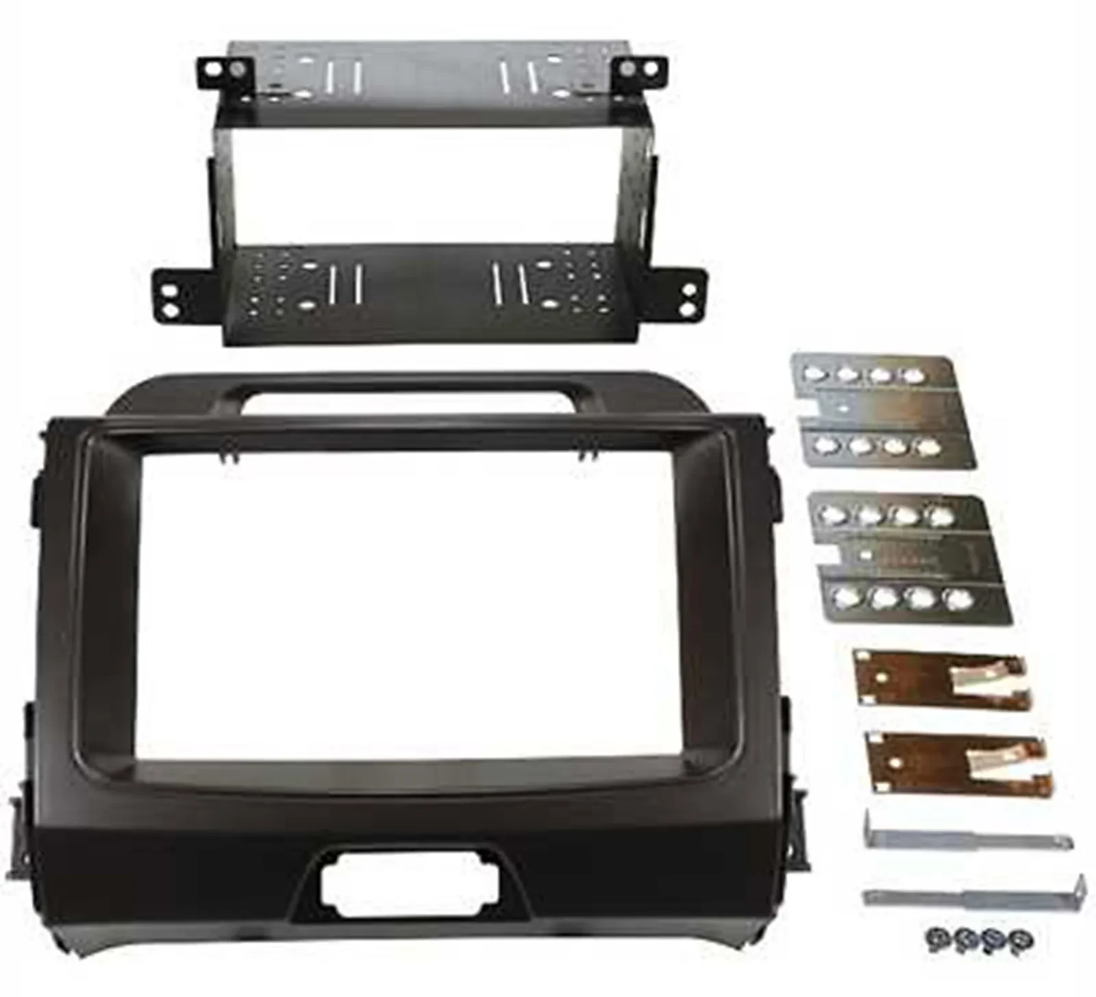 Einbaurahmen Doppel DIN Autoradio für Kia Sportage 3 2011-2015 schwarz