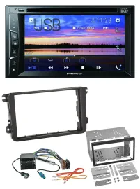 Автомагнитола для Seat Alhambra/Leon/Toledo Pioneer 2DIN, Bluetooth, USB, DVD, DAB, MP3