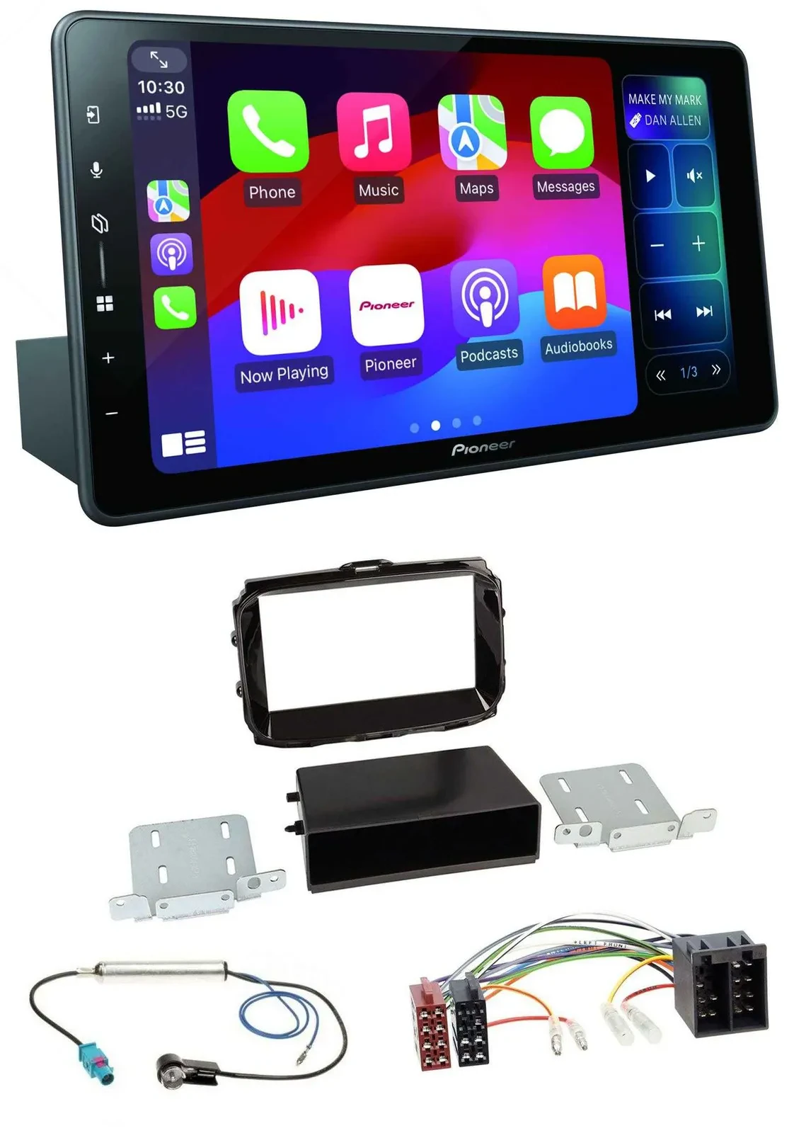 Pioneer Bluetooth DAB MP3 USB Autoradio für Alfa Giulietta ab 2013 ISO piano-sch