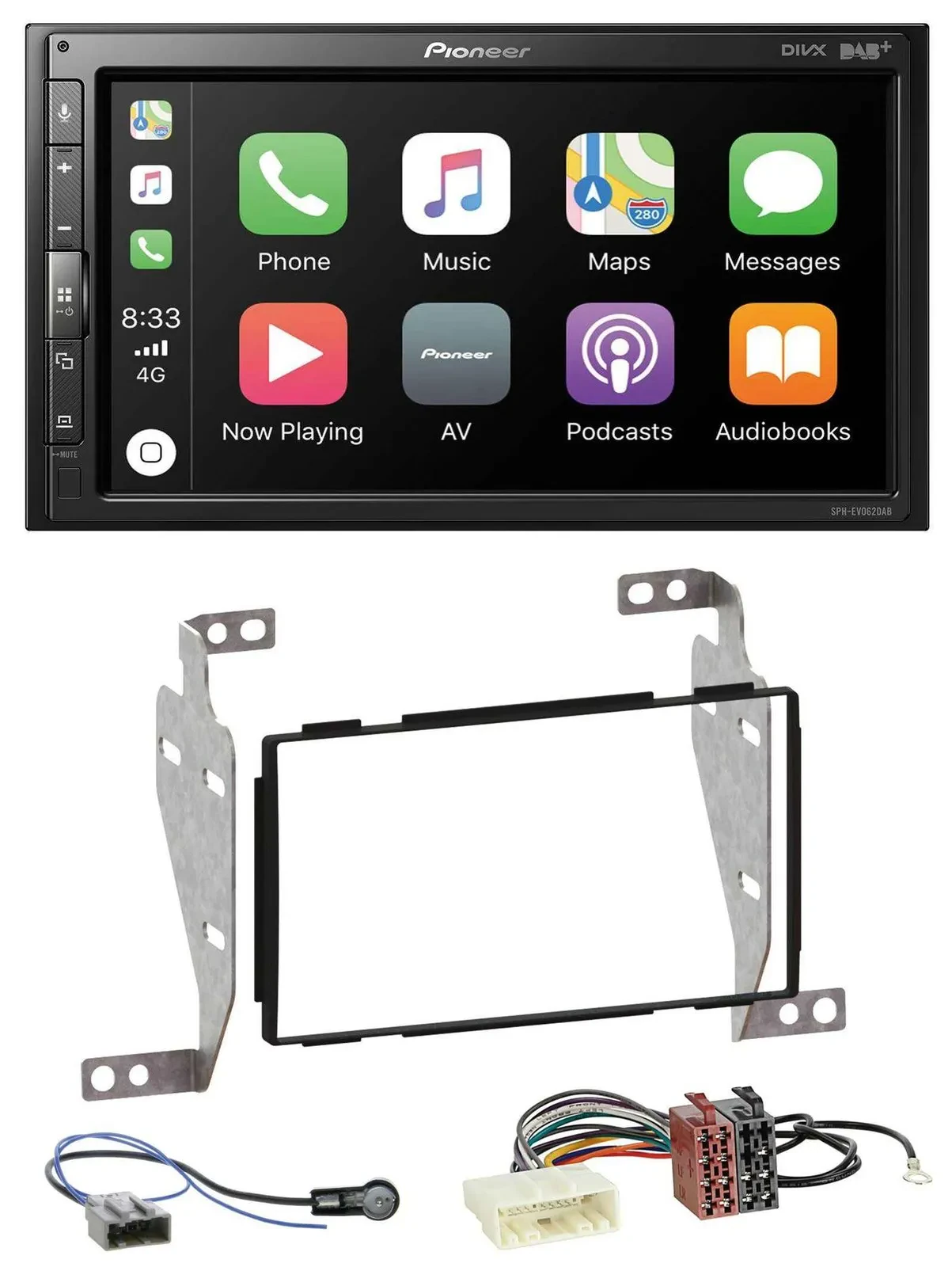 Pioneer USB MP3 DAB 2DIN Bluetooth Autoradio für Nissan Juke (2010-2014)
