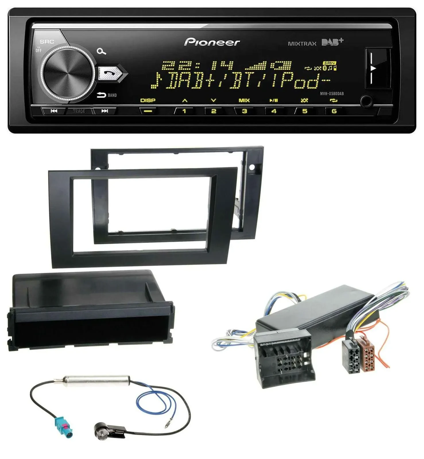 Pioneer Bluetooth USB DAB MP3 Autoradio für Audi A4 99-01 B5 Symphony Bose Aktiv