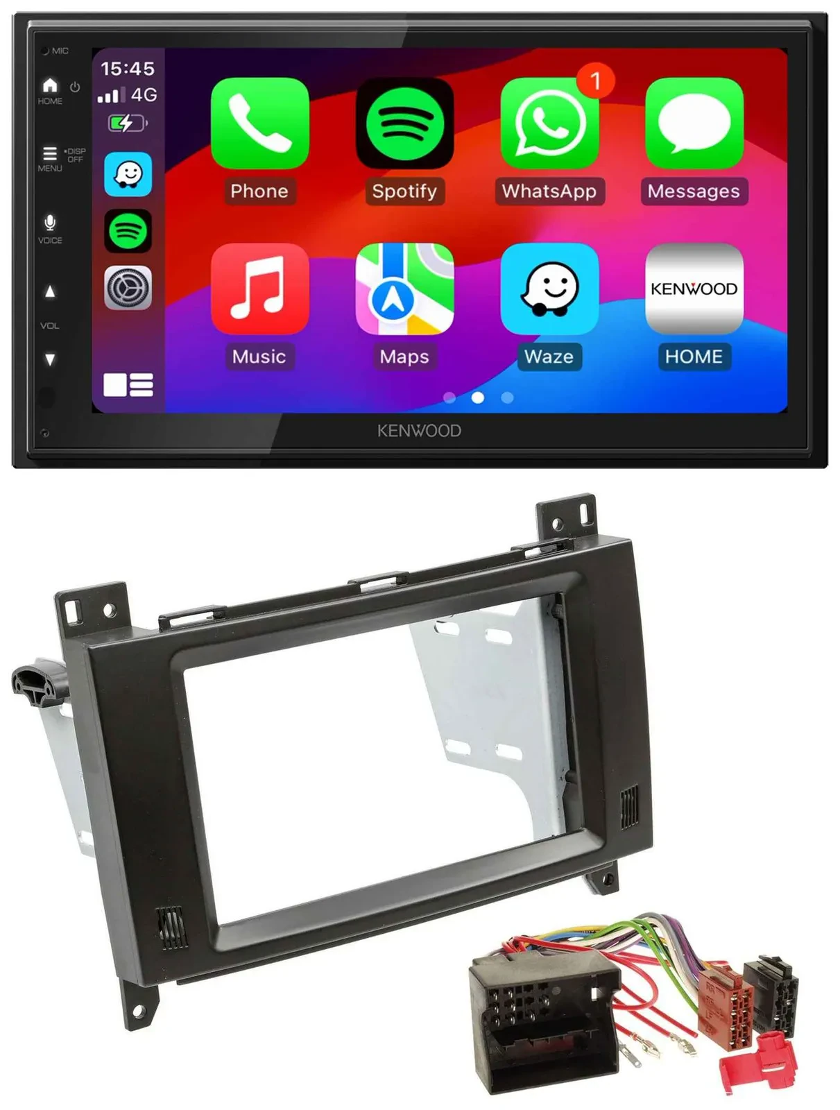 Kenwood MP3 USB DAB 2DIN Bluetooth Autoradio für Mercedes B- A-Klasse 04-12 schw