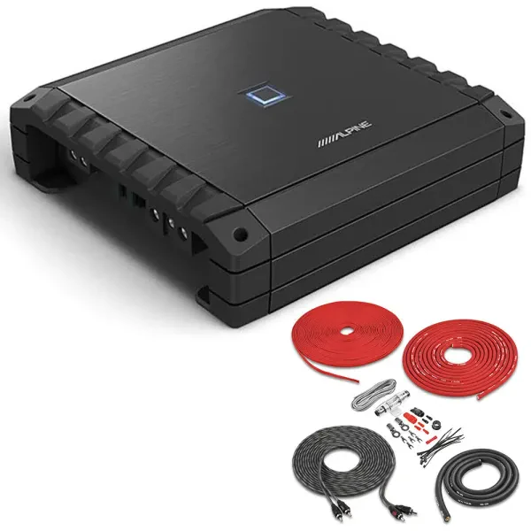 Alpine S2-A60M | 600W RMS Monoblock Amplifier with Amp Kit