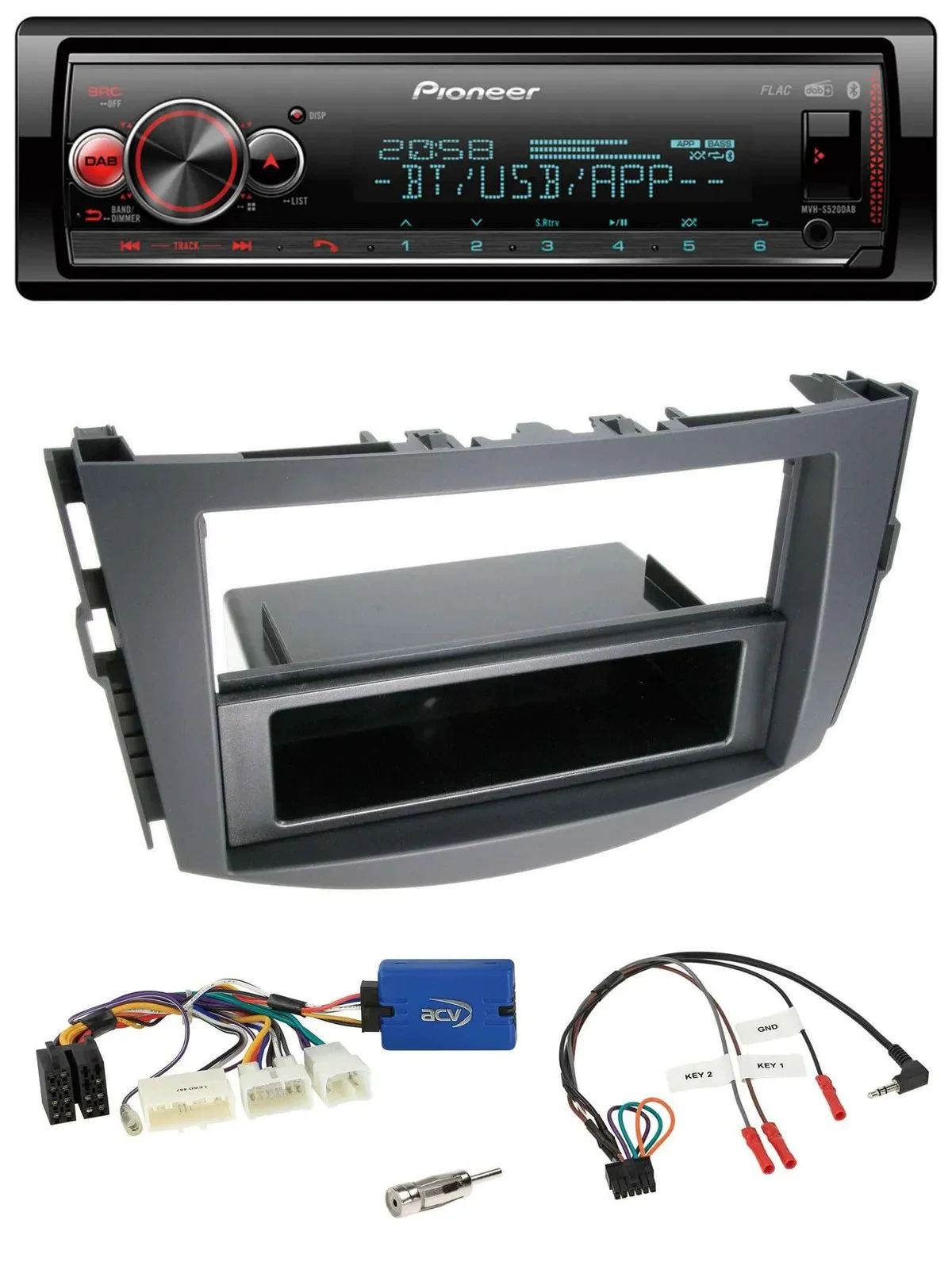 Pioneer Bluetooth USB Lenkrad DAB Autoradio für Toyota RAV-4 2011-2013