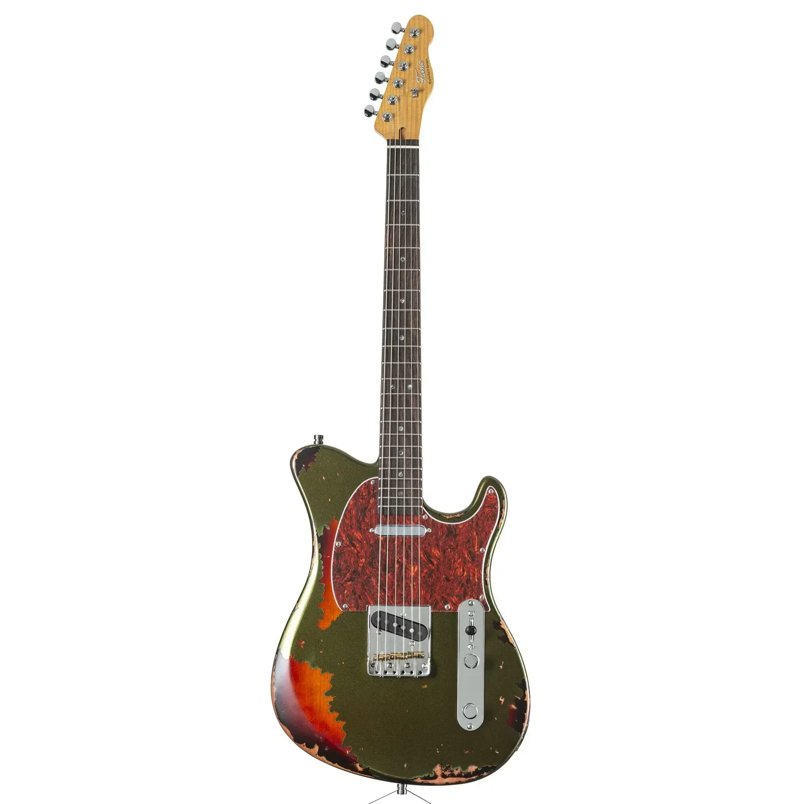 Электрогитара Fame Audio Custom TL RW Worn Olive Over Sunburst