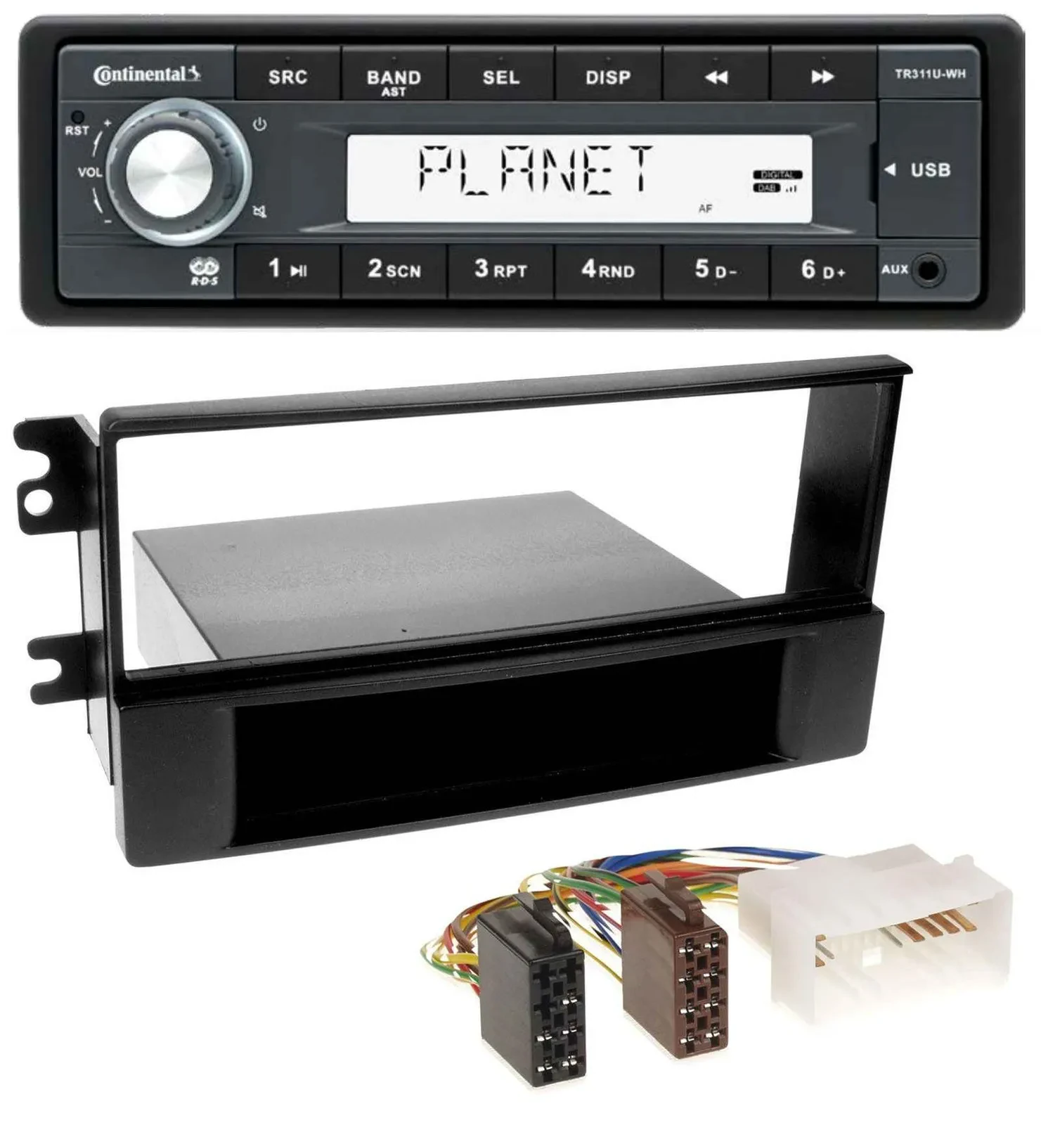 Continental USB MP3 AUX 1DIN Autoradio für Kia Sportage (ab 2005)