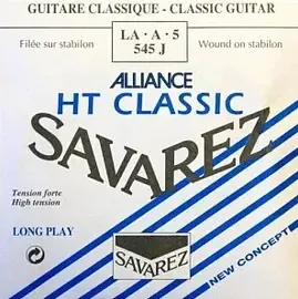 Струна для классической гитары Savarez 545J, бронза посеребренная, калибр 35