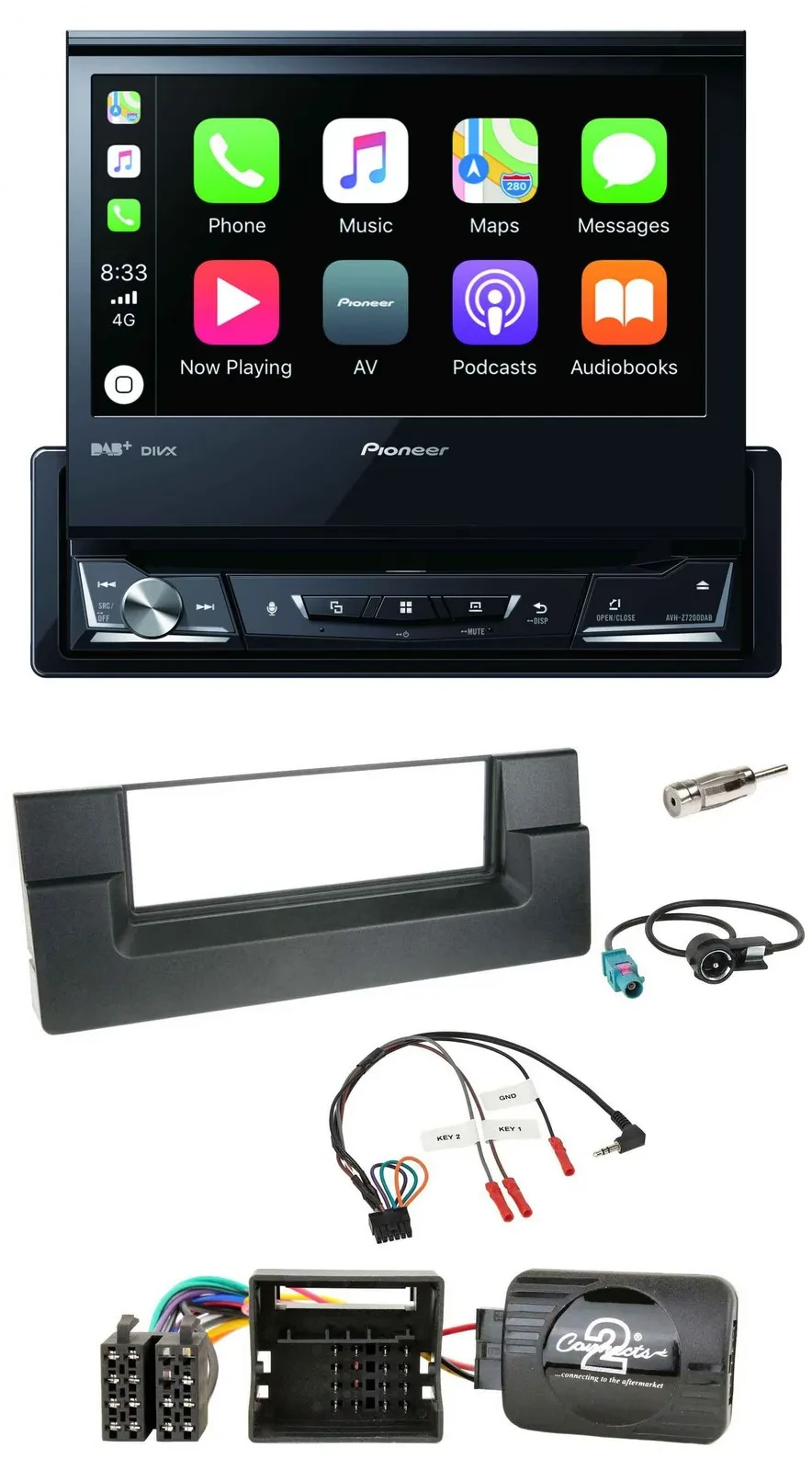 Pioneer DVD Bluetooth DAB USB Lenkrad Autoradio für BMW 5er E39 01-04 Aktivsyste