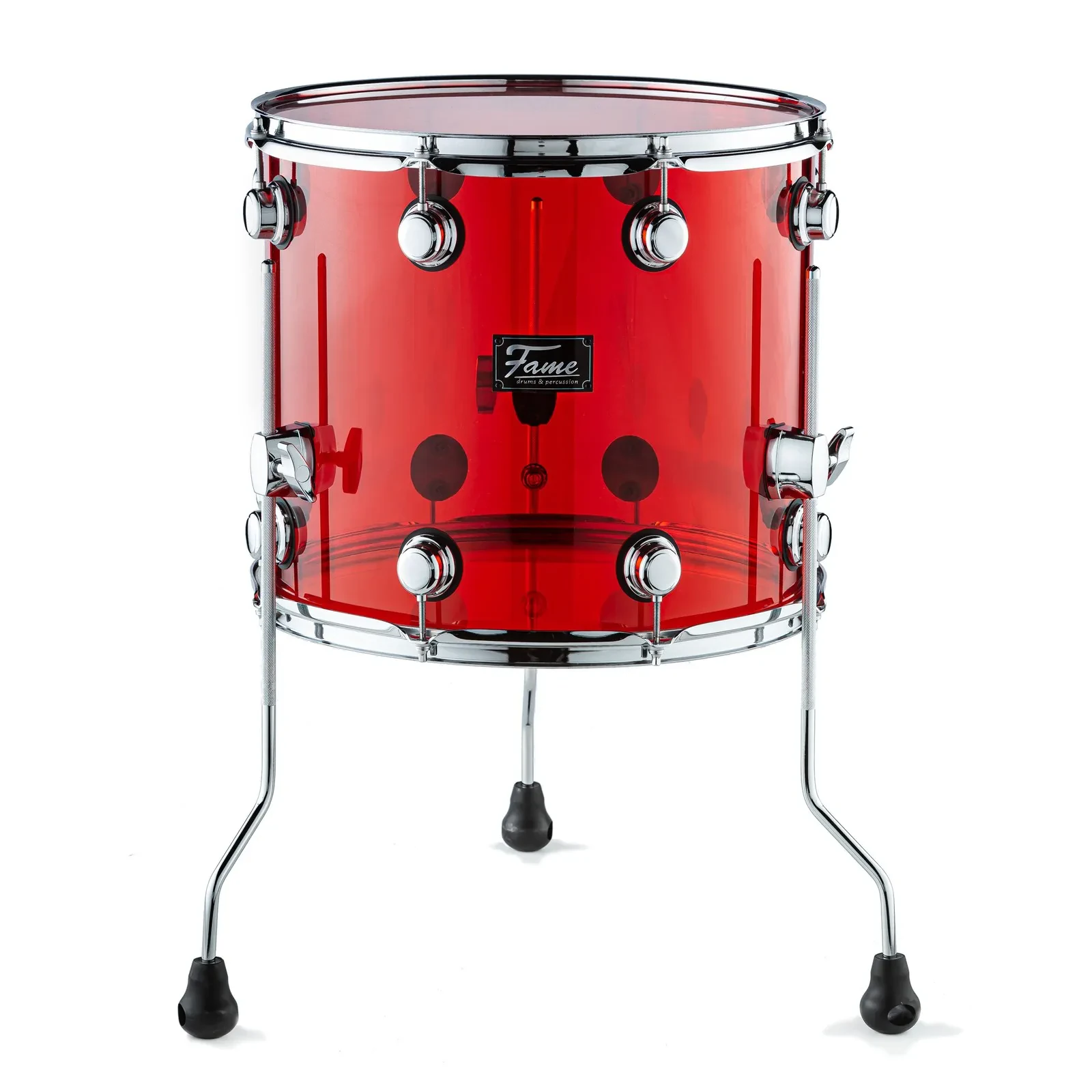 Fame Crystallica Floor Tom 16"x14" Red Acryl - Floor Tom