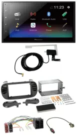 Pioneer DAB MP3 Bluetooth 2DIN USB Autoradio für Fiat 500 ISO ab 12 soft touch