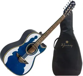 Электроакустическая гитара H Jimenez Bajo Quinto LBQ4ETB Trans Blue Acoustic Electric Guitar with Gig Bag