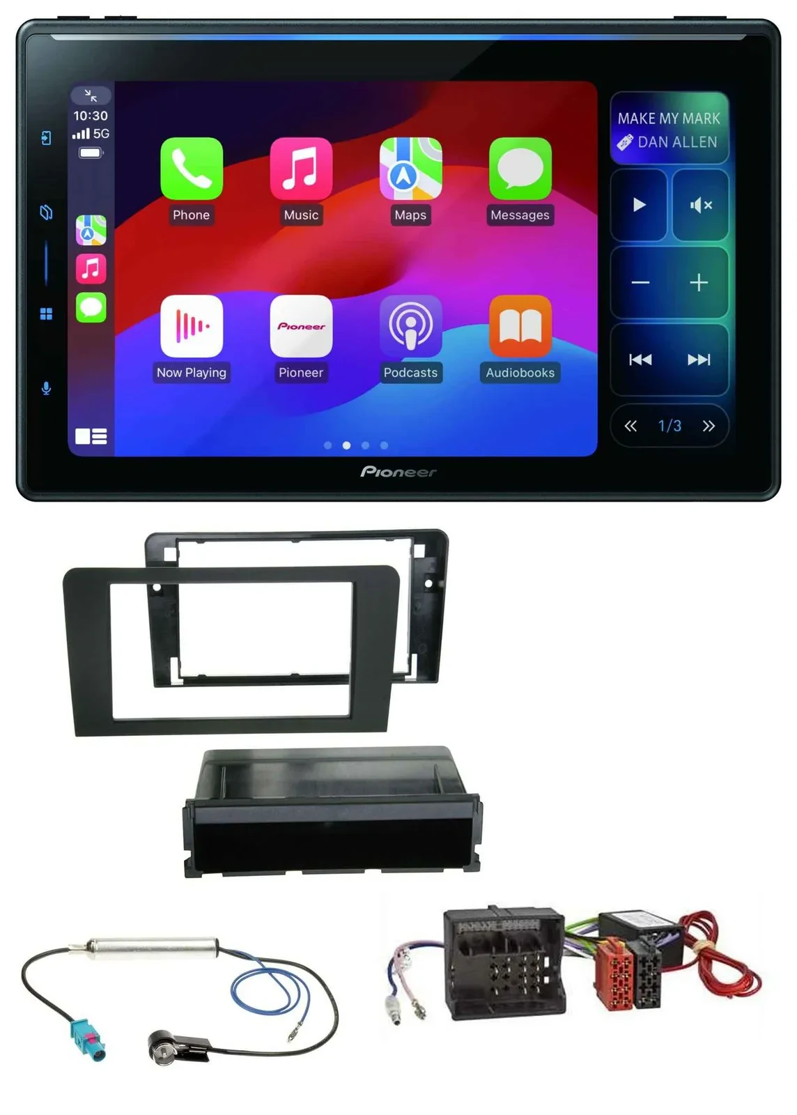 Pioneer Bluetooth DAB MP3 USB Autoradio für Audi A3 8P 06-12 Symphony Aktivsyste