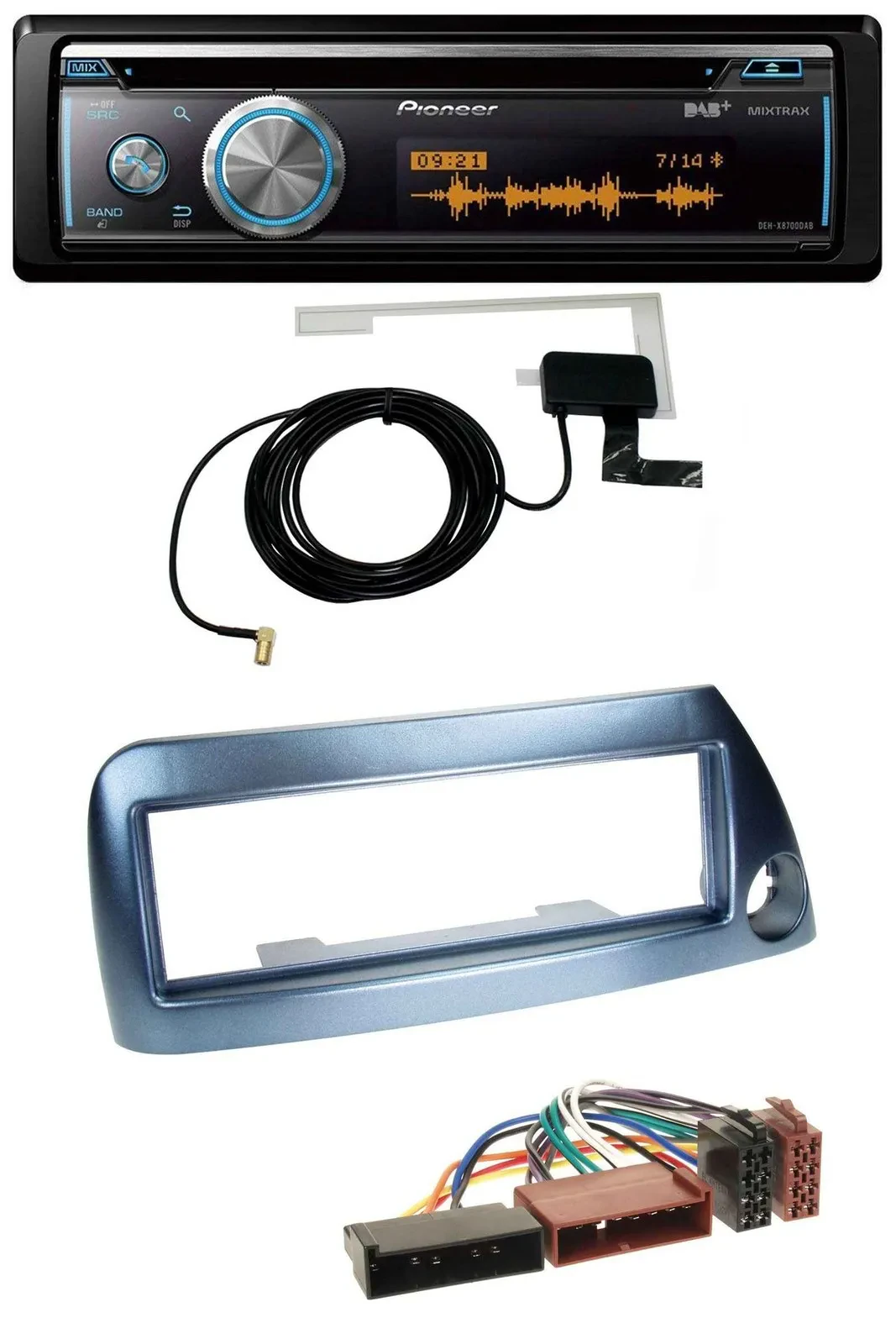 Автомагнитола Pioneer Bluetooth DAB MP3 USB CD для Ford Ka (до 2008) синий металлик