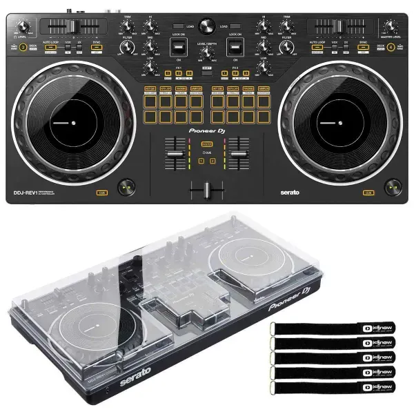 DJ-контроллер с джогом Pioneer DJ DDJ-REV1 Black с аксессуарами