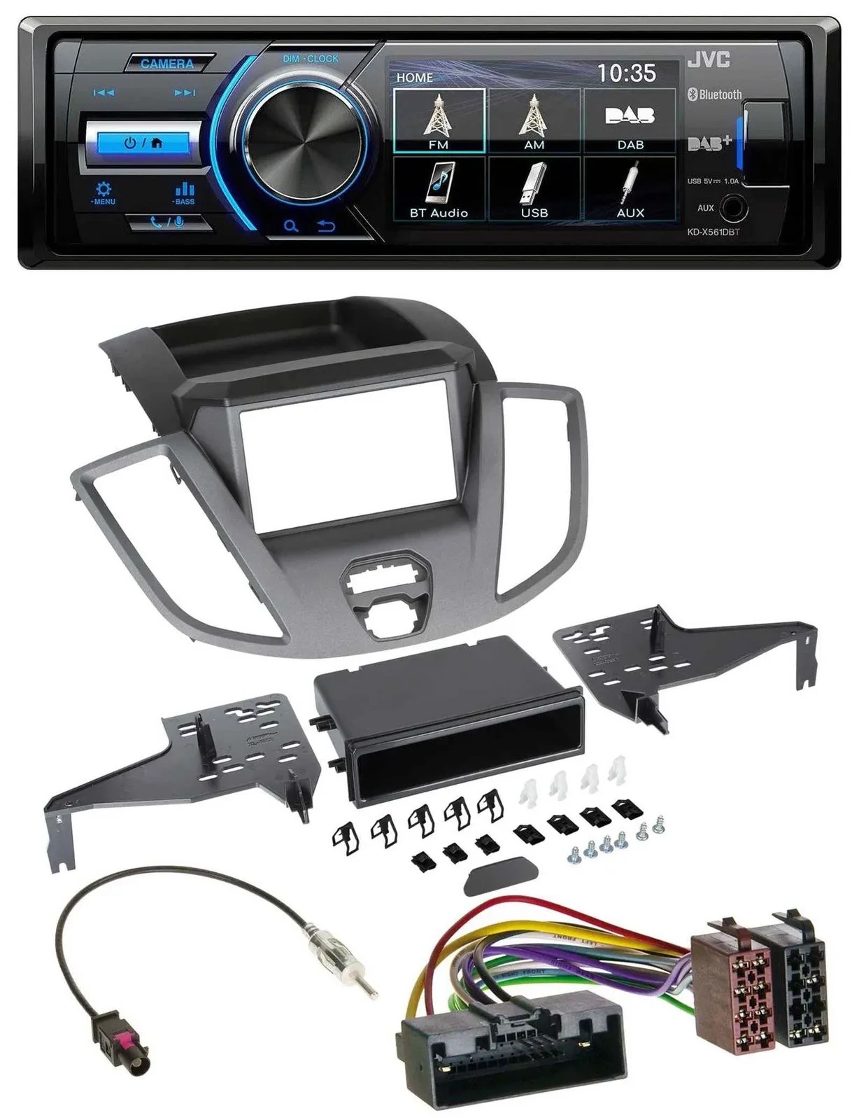 JVC Bluetooth MP3 USB DAB Autoradio für Ford Transit V363 (2014-2018)