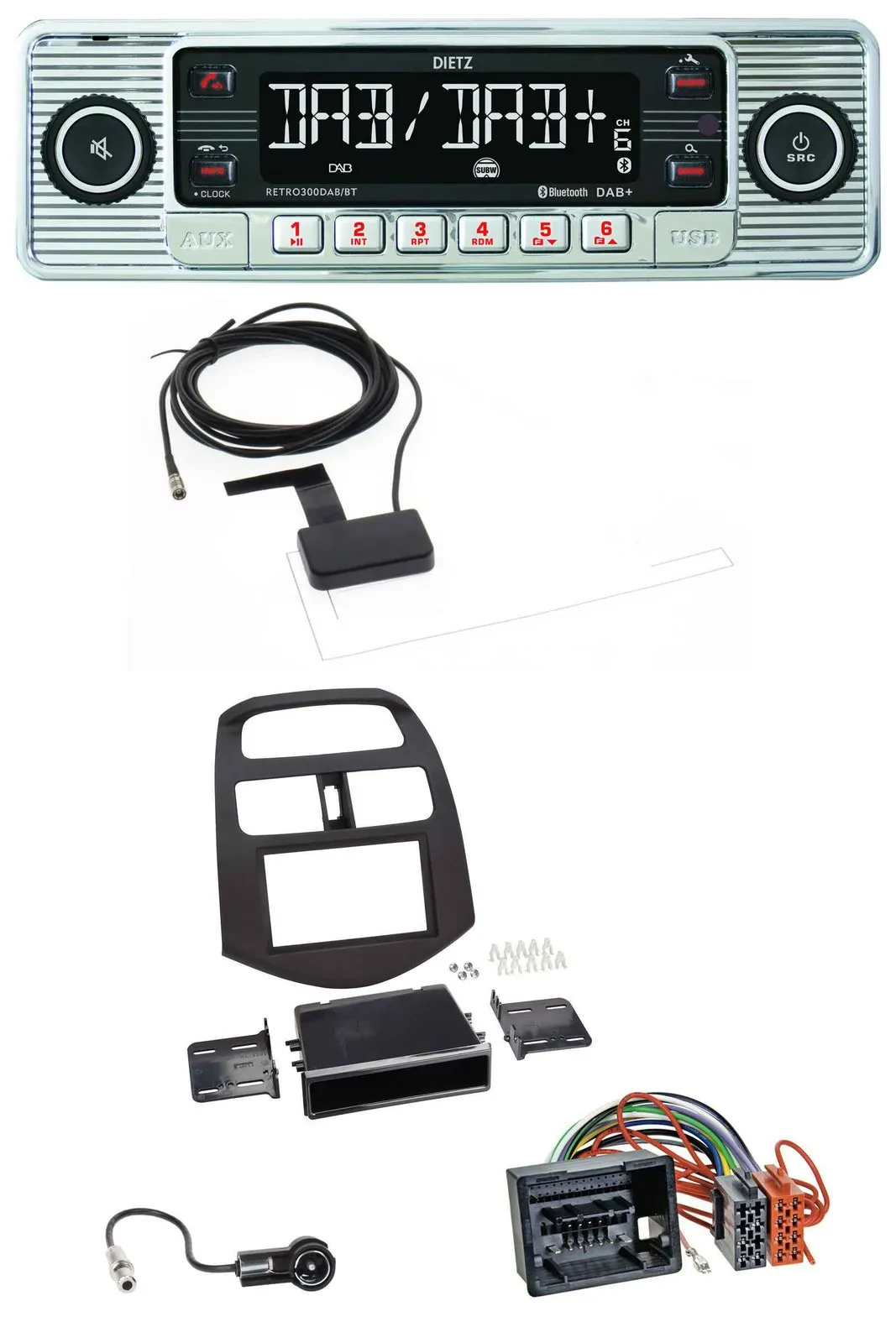 Dietz Bluetooth USB MP3 DAB Autoradio für Chevrolet Spark (ab 2013)