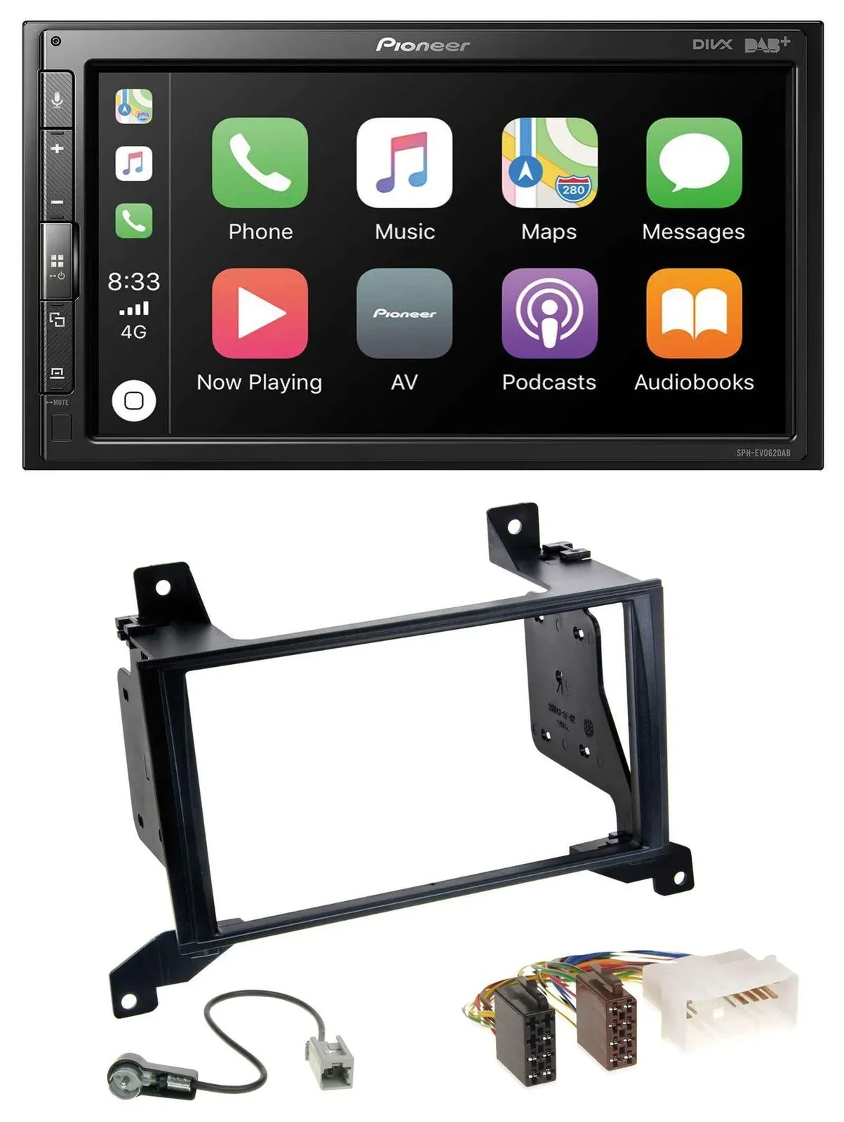 Автомагнитола для Hyundai Santa Fe CM 09–12 Pioneer 2DIN, USB, MP3, DAB, Bluetooth