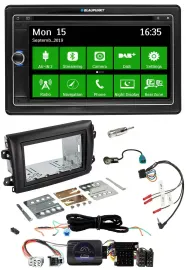 Blaupunkt Bluetooth 2DIN Lenkrad DAB USB TMC Navigation für Fiat Ducato Serie 8